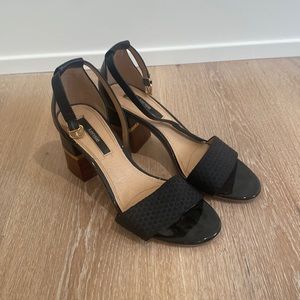 Black Ankle Strap Heels